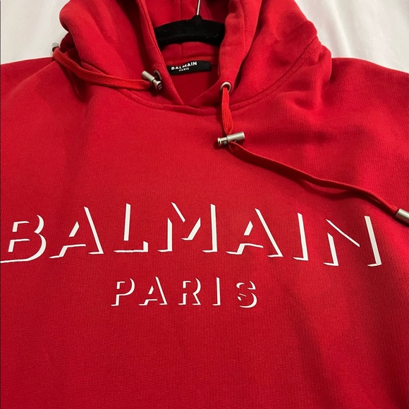 Balmain Cotton Hoodie With 3D Effect Logo - Picture 3 of 8